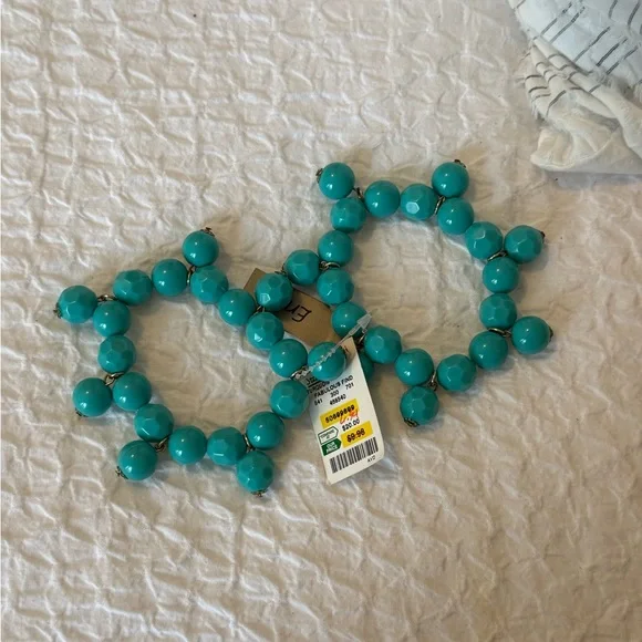 Turquoise Beaded Stretch Bracelet Set – NWT - Picture 1 of 6